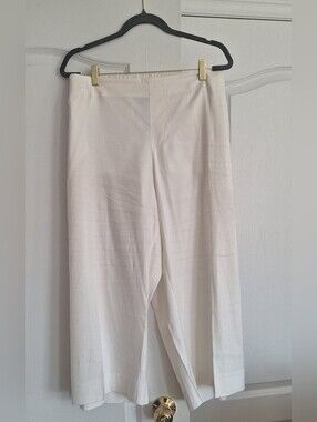 Women White Dress linen Pants - Classic Straight Fit